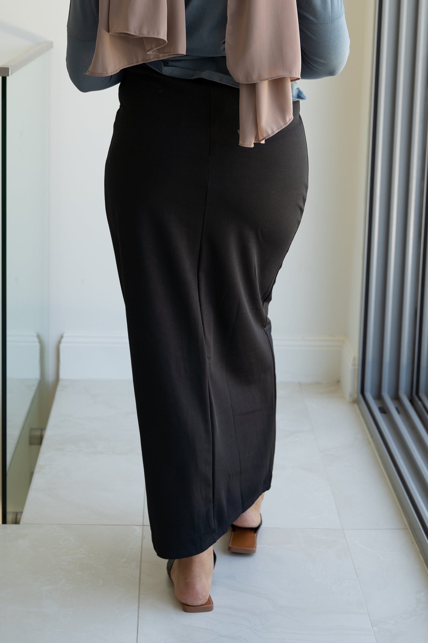 Black Ponte Skirt