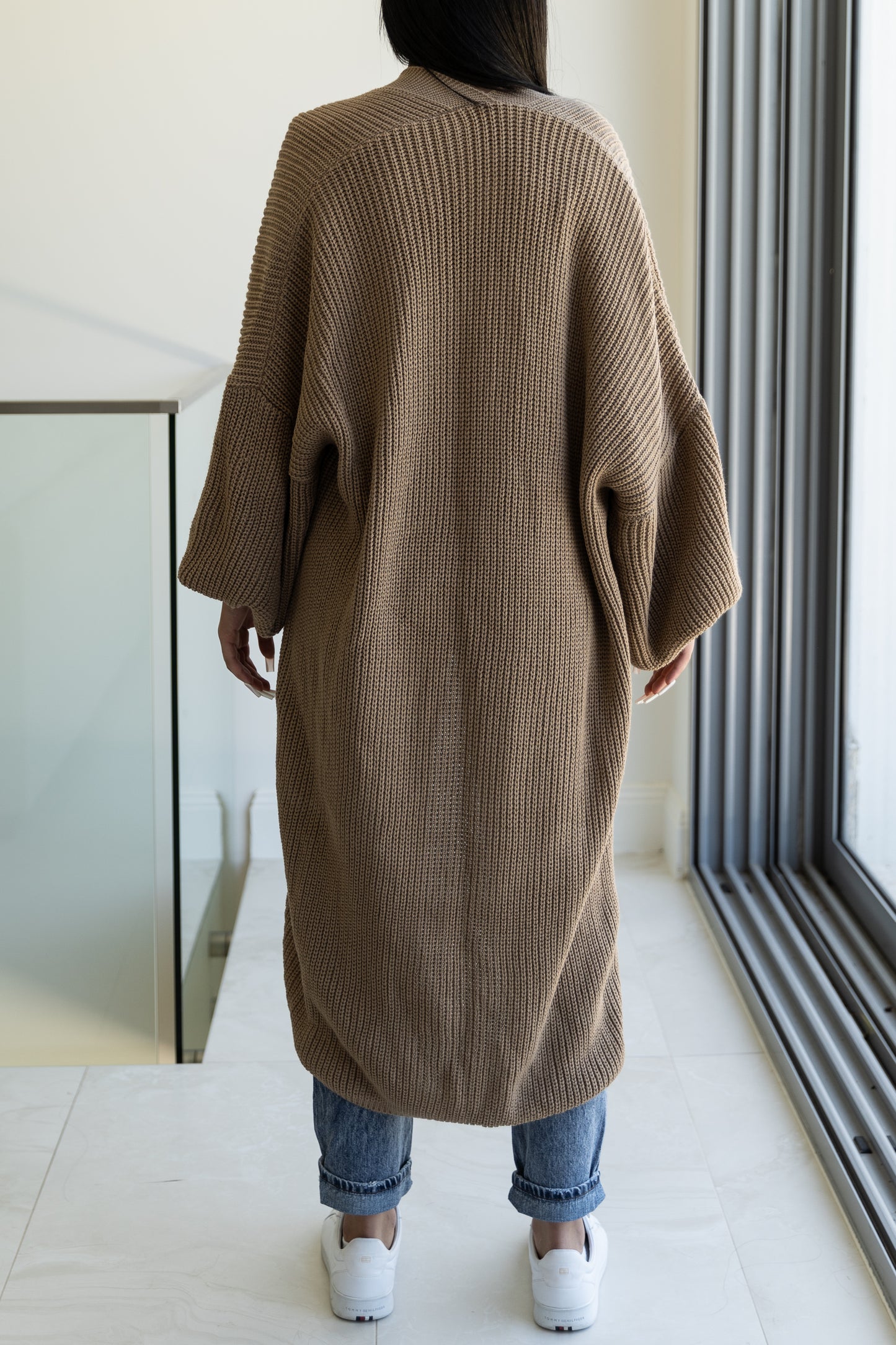 Oversized Long Knitted Cardigan
