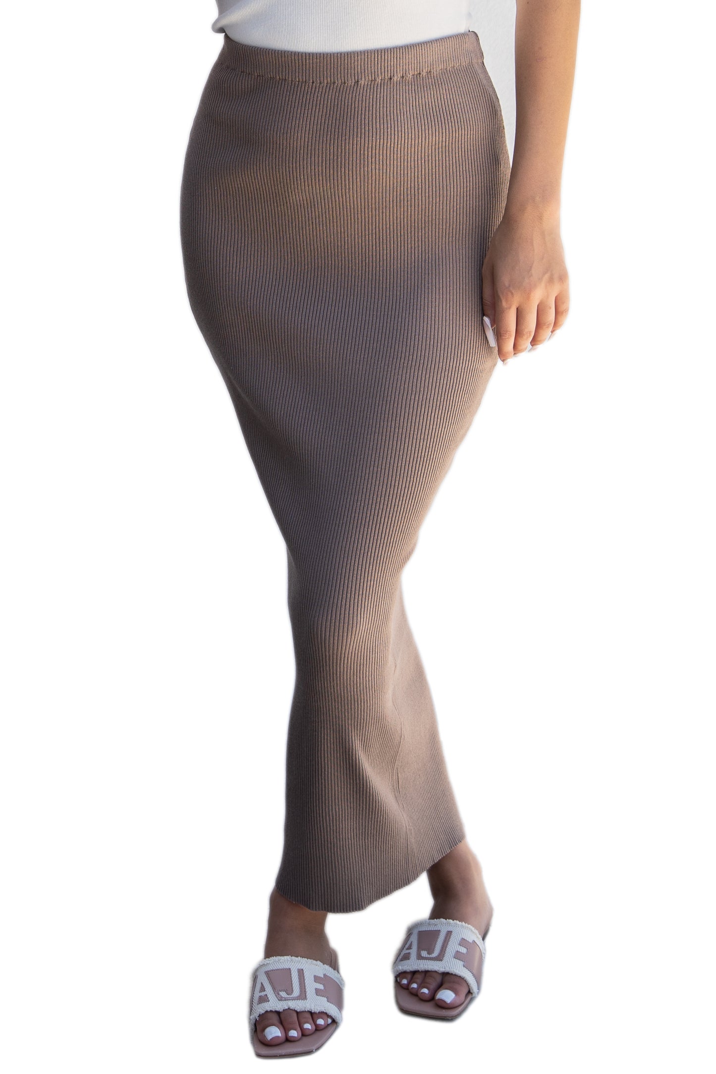 Rib-Knit Pencil Skirt