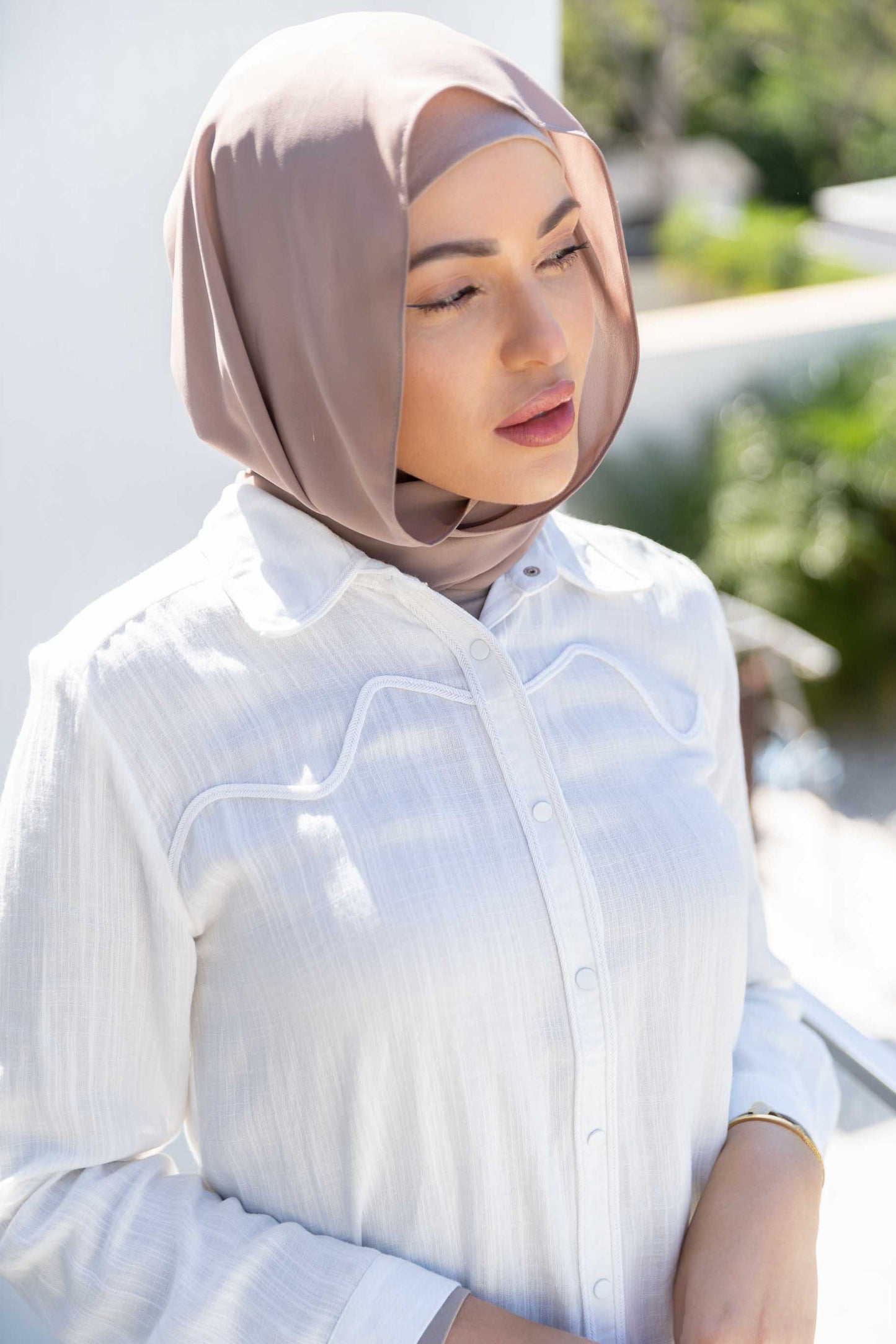 Embroidered Detail Button Shirt